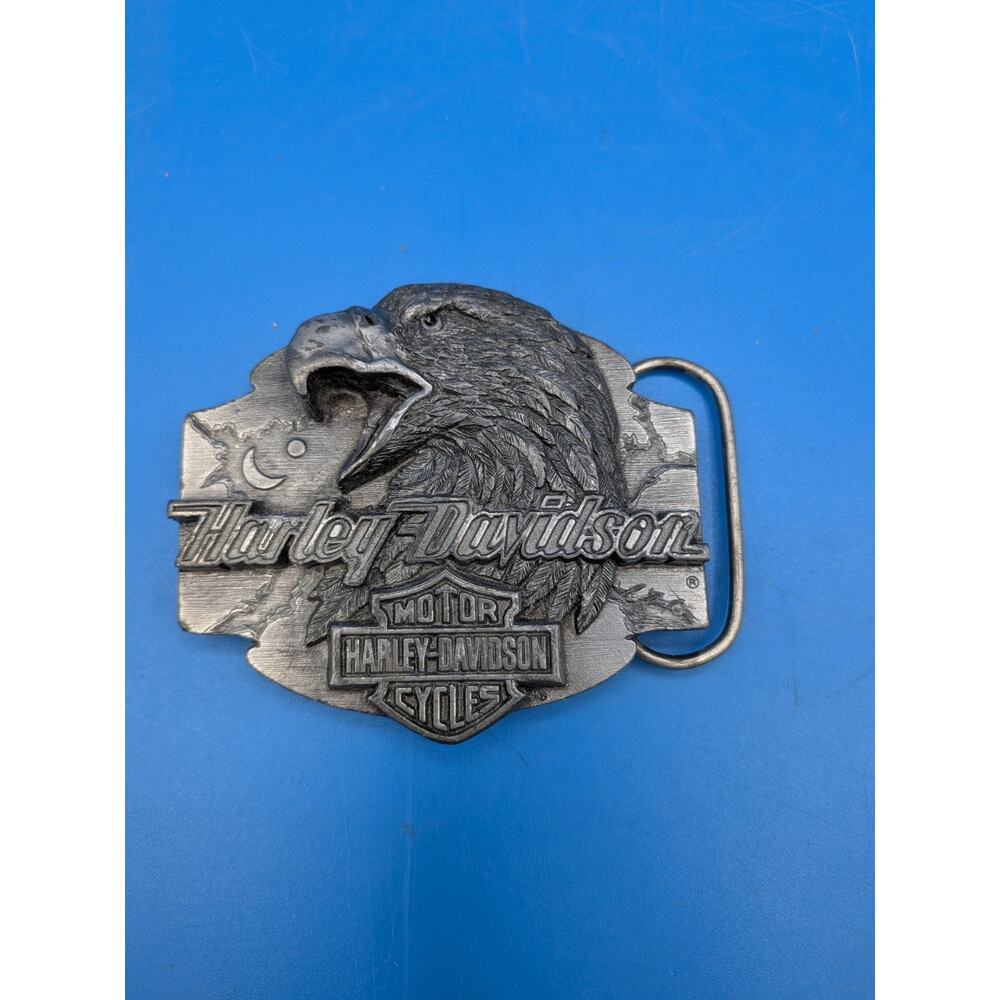 Harley Davidson Belt Buckle Screaming Eagle Harmony Design 1992 Siskiyou Pewter